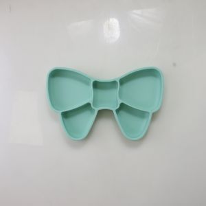 Custom Silicone Suction Baby Feeding Bow Plate BPA Free Food Grade