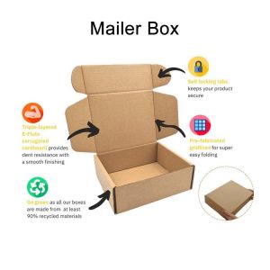 Corrugated Board Custom Reusable Kraft Flexography Shipping Box With Dividers