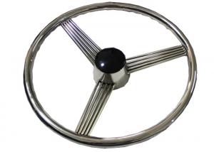 China 13.5 Boat Steering Wheel , Highly Polished Stainless Boat Steering Wheel on sale