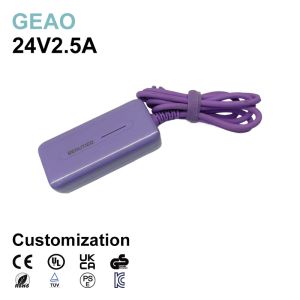 2.5A 24V AC DC Desktop Power Adapter 60W Customized Electrical