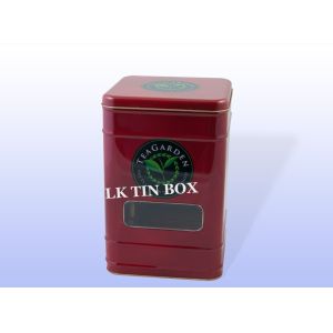 Rectangular Hinged Tin Containers Tea Tin Box Containers Storage Fancy Airtight