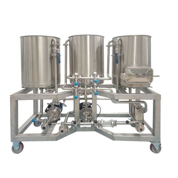 Quality Adjustable Voltage 50L 2 Fixed and 2 Moving Beer Brewing Equipment for Processing Beer wholesale