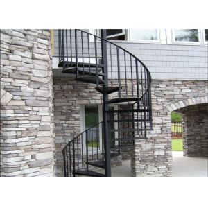 Carbon Steel Glass Custom Spiral Staircase Customized Size DIY Installation