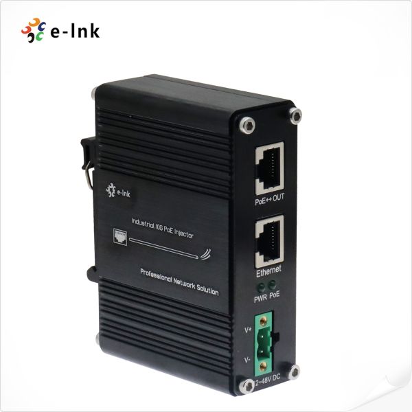 Quality Industrial 95W PoE++ Injector 802.3bt 10G Ethernet 12-48V DC Input DIN Rail Mount wholesale