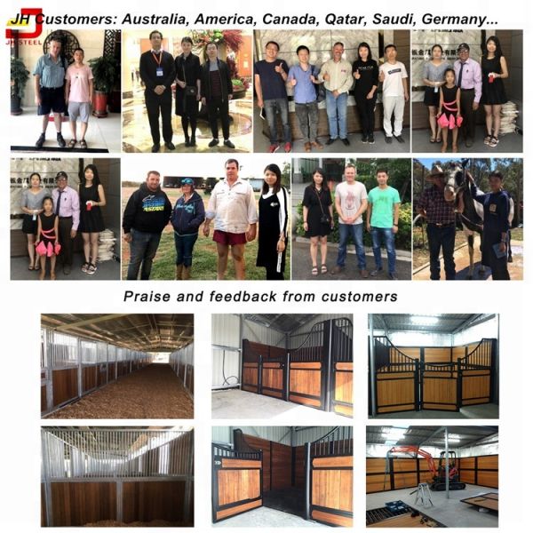 High Quality European Style Stables Galvanized Bamboo Filling Permanent Stables