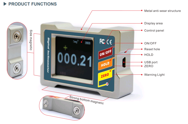 DMI410 Digital InclinometerTwo mode measuring tilt angle sensor Factory