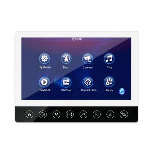 7"Ahd Screen Motion Detection Video Doorbell Intercom with CCTV camera and PIR