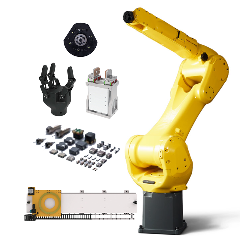 China Automatic FANUC Industrial Robotic Arm Payload 25kg Electronic Components Assembly Picking And Packaging Workstation With Gripper on sale