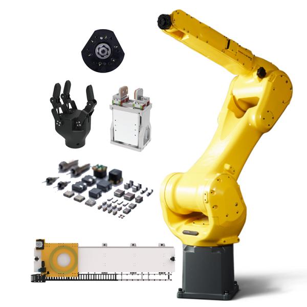 Quality Automatic FANUC Industrial Robotic Arm Payload 25kg Electronic Components Assembly Picking And Packaging Workstation With Gripper wholesale