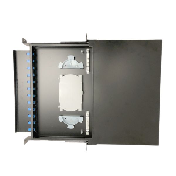 Telecommunication 19 Inch 1U Rack Mount Slide Rail Drawer 8 12 24 48 Core Port