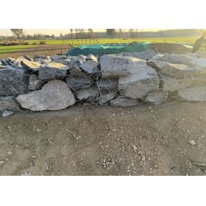 Galvanized 2x1x1m Gabion Wire Mesh Box 80x100mm Hexagonal