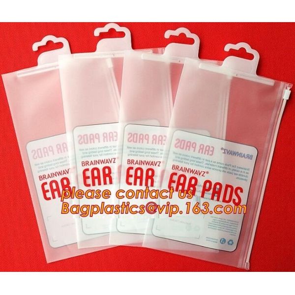 Quality PVC customized hanger zipper bag/rigid handle zipper bag/hook handle polybag,Hanger Hook PVC Plastic Bag For Clothes wholesale
