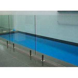 Crystal Base Swimming Pool Fence Glass With Polished Edge