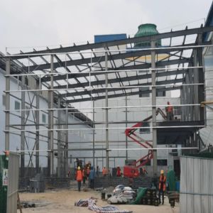 Prefabricated Steel Apartment Building , Light Steel Structure Frame Constructio