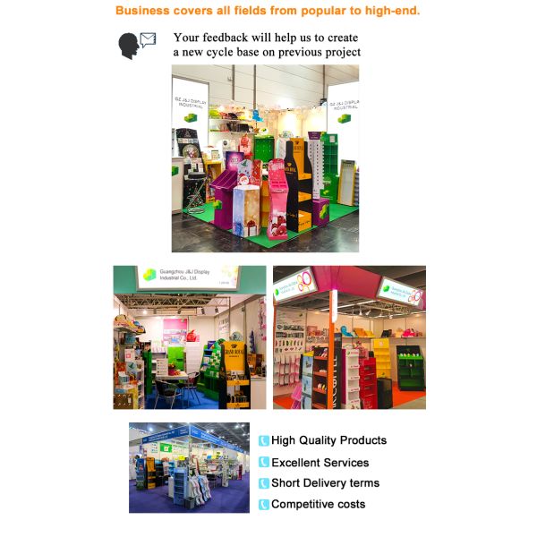 Customized Cardboard Display Rack Foldable Table Case For Tooth Paste