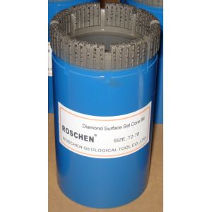 China HQ NQ Surface Set Core Drill Bits , Diamond Cutting Drill Bits With Hard Matrix for drilling very soft & abrasive stone on sale