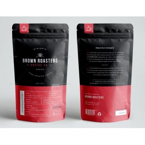 250g 340g 500g 140 Microns Stand Up Coffee Bag With Zipper