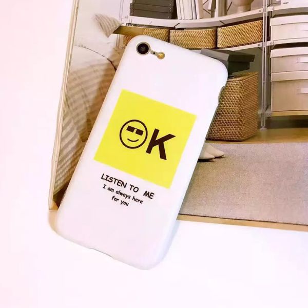 Soft TPU IMD Made Super Slim 0.8mm OK No English Words Funny Expression Back