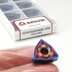 Speed CVD PVD Nano Blue Coated Carbide Turning Insert with Sharp WNMG080404/08