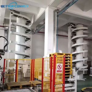China Carton Boxes Vertical Screw Spiral Lifting Conveyor Machine on sale