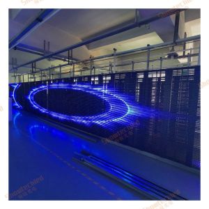 P15.625 Transparent LED Mesh Screen Outdoor High Brightness Billboard