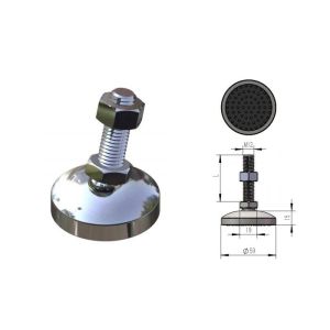 M12 Stainless Steel Adjustable Leveling Feet With Rubber Pad SGS ISO9001