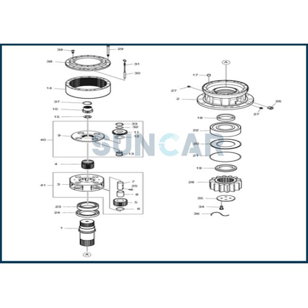 180-00472 18000472 Rotary Shaft Oil Seal For Swing Reduction Gear DOOSAN DX420LC