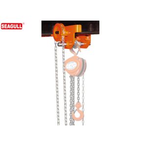Heavy Duty 5 Ton Push Travel Trolley , Manual Chain Block Hoist Trolley
