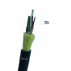 Mini Span 100m ADSS Single Jacket Armoring 24 48 72 Core Fiber Optical Cable For