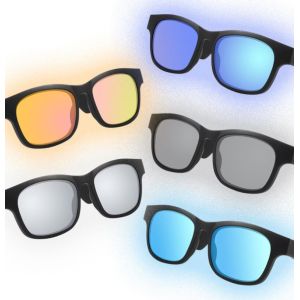 Smart Audio Sunglasses Speaker Bluetooth Eyewear Silver Mirror Lens