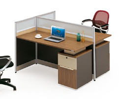 Quality modern 2 seater aluminium office partition workstation table wholesale