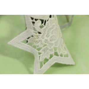 70mm Width Guipure Lace Applique ODM Available Botanical Style