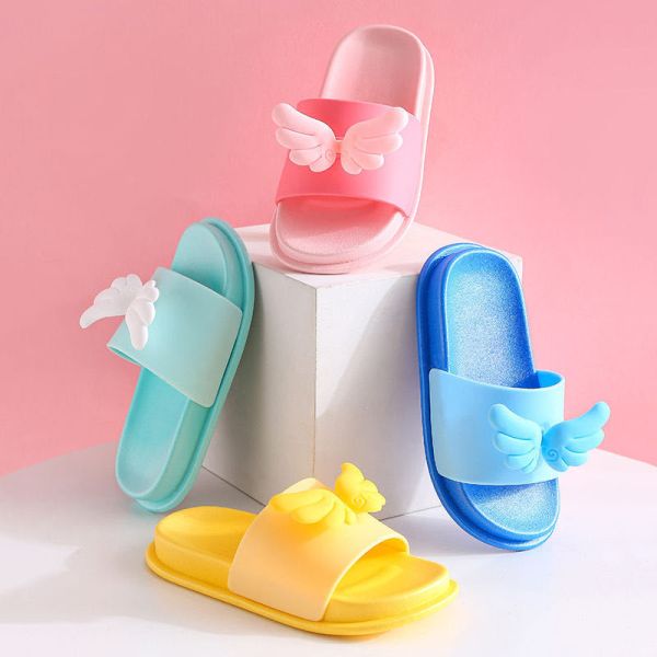 Flat Heel PVC Little Boy Girl Slides Slippers EUR26