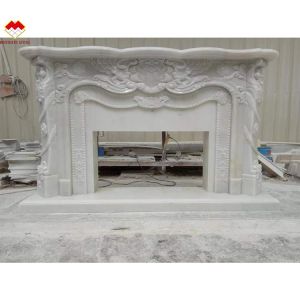 China Modern Design White Marble Fireplace Surround for Wall Mounted Installation on sale