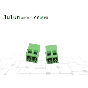 LED Drive Power Supply Screw Terminal Block , Pcb Terminal Block In Green Color