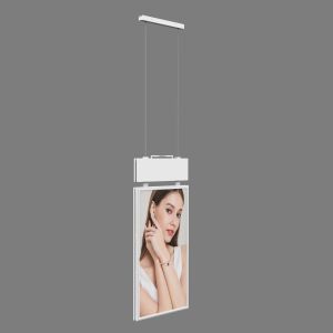 55 Inch Dual Sided Hanging Advertising Display: Ultra-Bright And Network Enabled