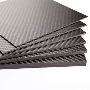 Superior Mechanical Performance 3K Twill Roll Wrapped Carbon Fibre Plate / Sheet