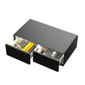 Office Building Essential Primst Refrigerator Tea Table with Drawers and