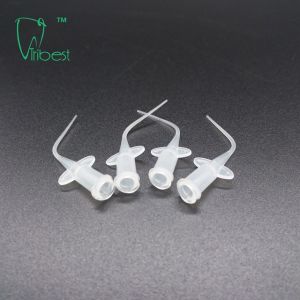 0.25mm Plastic Dental Needles Capillary Tip Long Curved