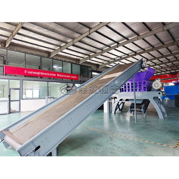 300-1500 kg/h 90 kW Power 20100 kg Weight Scrap Metal Shredder Double Shaft Shredder