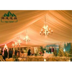 Cheap 15M * 40M Waterproof Canopy Tent With Flexible Poles / Bar Tensioning Roof Fixing for sale