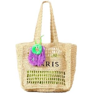 China Herald Straw Mesh Beach Tote Bag for Women, Large Summer Lightweight Foldable Woven Shoulder Purse Bags for Travel on sale
