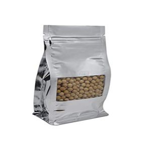 China Coffee Clear Zipper Pouch Gusset Bag Moisture Proof Flat Bottom High Barrier on sale