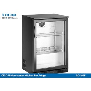 Cheap Built In Mini Beer Cooler Refrigerator , Black Outdoor Beverage Cooler Long Lifespan for sale