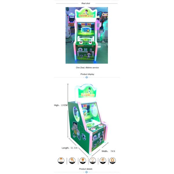 Football Shooting Kids Arcade Video Game With Hardware And Plastic Material