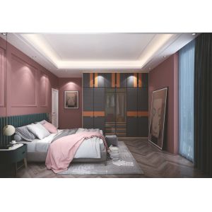 PVC Laminate Wardrobe Doors Sophisticated Design Mold Resistance