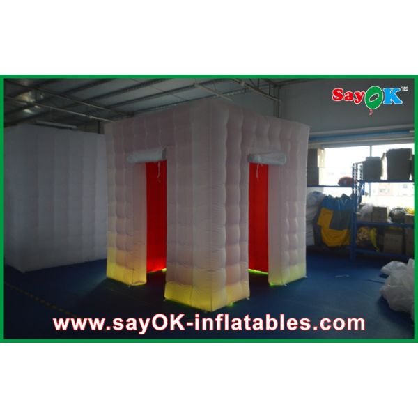 Inflatable Photo Booth Rental White Square Inflatable Photo Booth , Two Doors Wall Photo Booth Kiosk