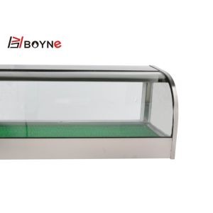 Restaurant Cake Display Case Single Layer Sushi Fridge Cabinet