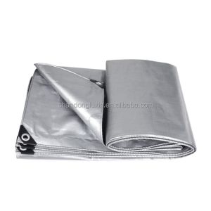 Customer Request Color Waterproof Coated PE Tarpaulin Sheet in Customized Stripe
