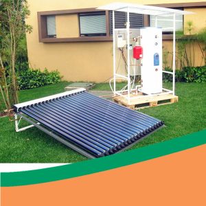 China Portable Outdoor Heat Pipe Solar Water Heater With Electric Backup on sale